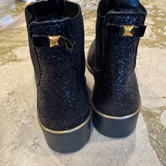 Kate Spade New York Black Sedgewick Glitter Rain Ankle Booties Womens Size 10/11 - Picture 7 of 12